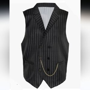 🆕 Adult Roaring 20's Stripe Gangster Vest S/M 42" or 48" to choose from